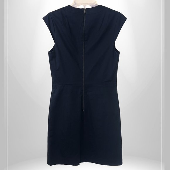 Theory Orinthia Sheath Mini Dress in Nocturne Navy (Size 6) - Picture 5 of 10